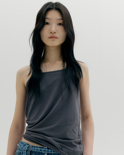 3 WAY LAYERED SLEEVELESS, CHARCOAL