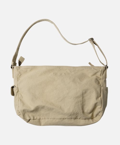 HEAVY CANVAS SHOULDER BAG _ BEIGE