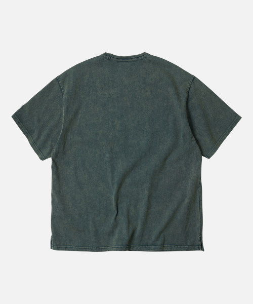 OG VINTAGE DYEING HALF TEE _ DARK GREEN