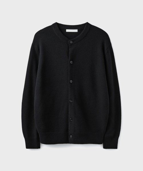 AFTER ROUND CROP CARDIGAN [BLACK]