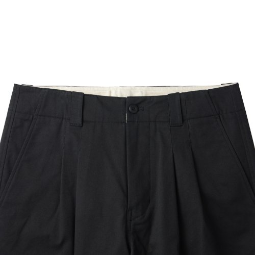 TWO TUCK WIDE TROUSERS - BLACK (P241MPT502)
