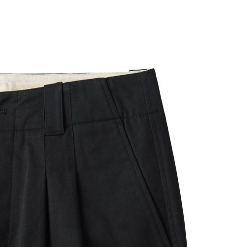 TWO TUCK WIDE TROUSERS - BLACK (P241MPT502)