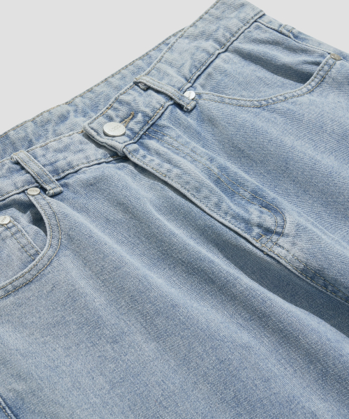 Wide Denim Pants [Light Blue] thumbnail 4