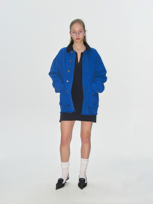 DUSTY DESTROYED JACKET, BLUE