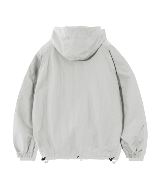 2way Oversize Windbreaker Jacket_Warm Gray
