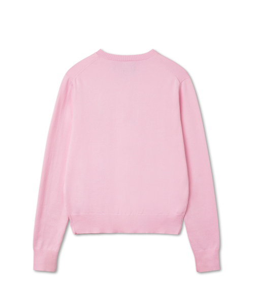 W хлопковый блендированный кардиган — Pink