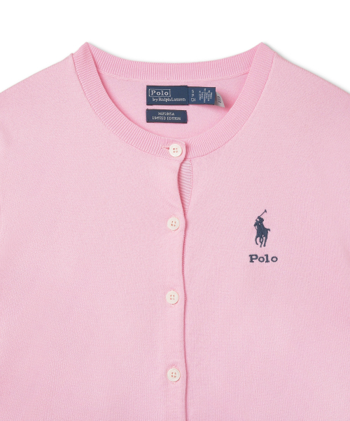 W хлопковый блендированный кардиган — Pink
