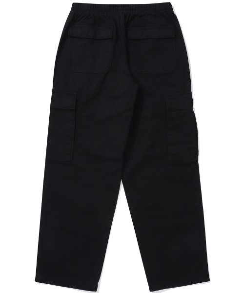 Брюки карго SL-LABEL BELTED CARGO COTTON PANTS Black