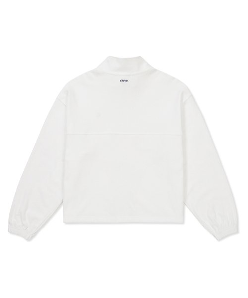 [24SS clove] Soft Terry Half-Zip Sweatshirt (White)