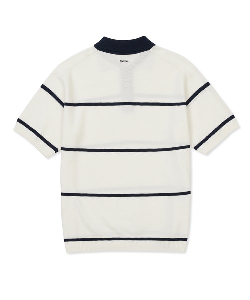 [24SS clove] Pin Stripe Pique Knit_Men (Cream)