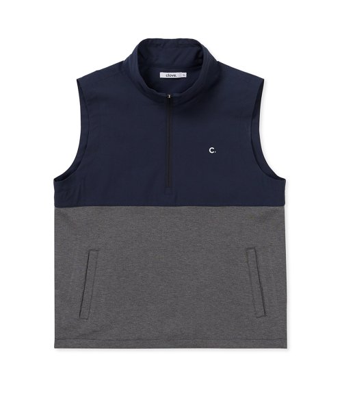 [24SS clove] Club Half Zip Жилетка (Navy)