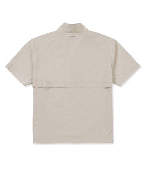 [24SS clove] Field Short Sleeve Anorak (Light Beige)