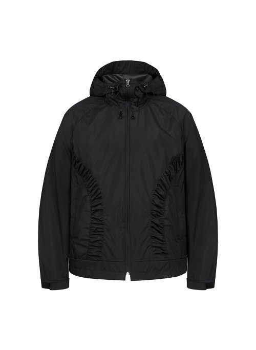 Куртка с кулиской Shirring Hooded Jacket (Black)