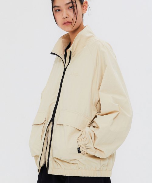 SCRIPT EMBROIDERY BLOUSON Пиджак - Бежевый