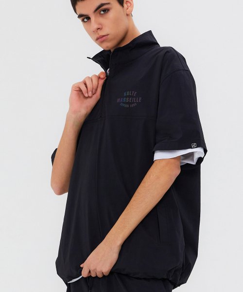 CIRCLE ARCH HALF ZIP ANORAK - Чёрный