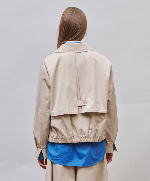 Leather Combo Blouson_ - Бежевый