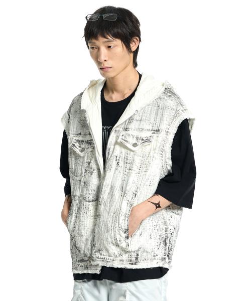 Dirty Linen Hood Жилетка (White)