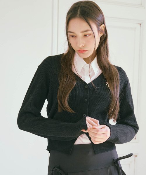 RIBON CARDIGAN (BLACK)