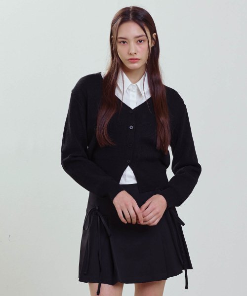RIBON CARDIGAN (BLACK)