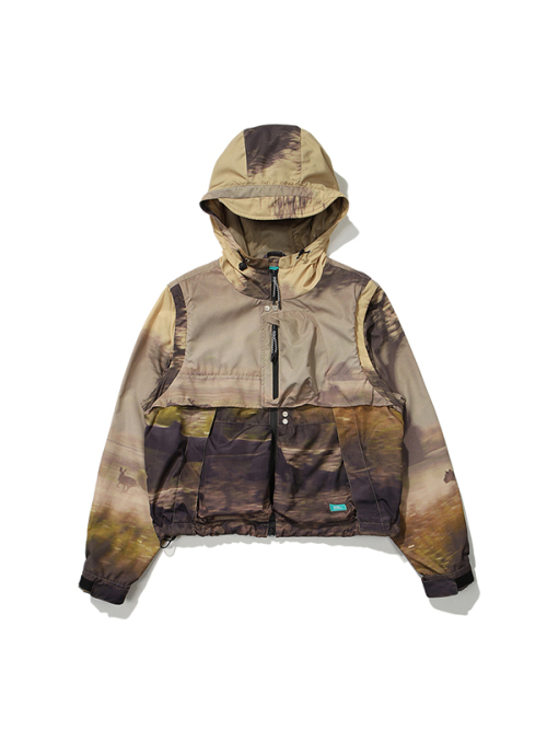 Куртка CARTER Convertible Nature Print Hoodie (Brown)