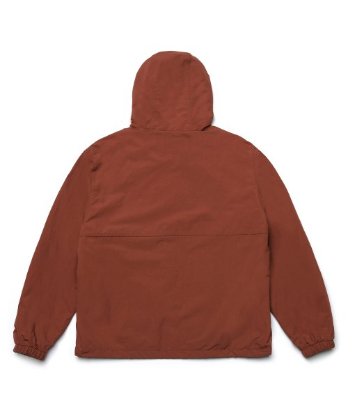 Нейлоновая ветровка с капюшоном Red Brown