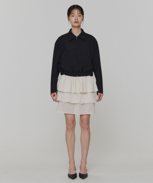 REVERSIBLE CROP JUMPER_ - Чёрный