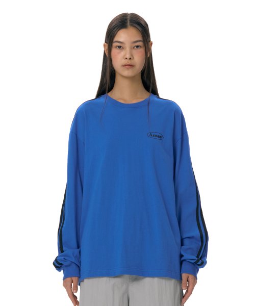 SLEEVE LINE LS TEE BLUE (AM2ESUT552A)