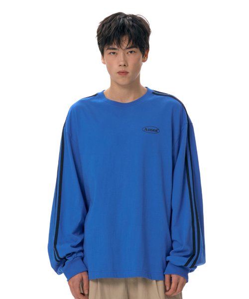 SLEEVE LINE LS TEE BLUE (AM2ESUT552A)