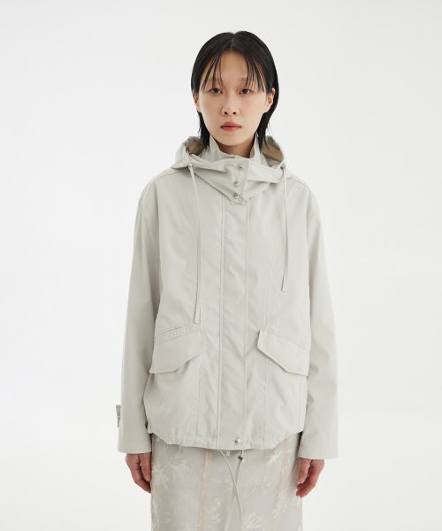 Cut-Off Oversized Blouson - Light - Бежевый