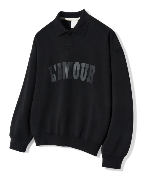 LAMOUR Matte Printing PK Sweatshirt T86 - Чёрный