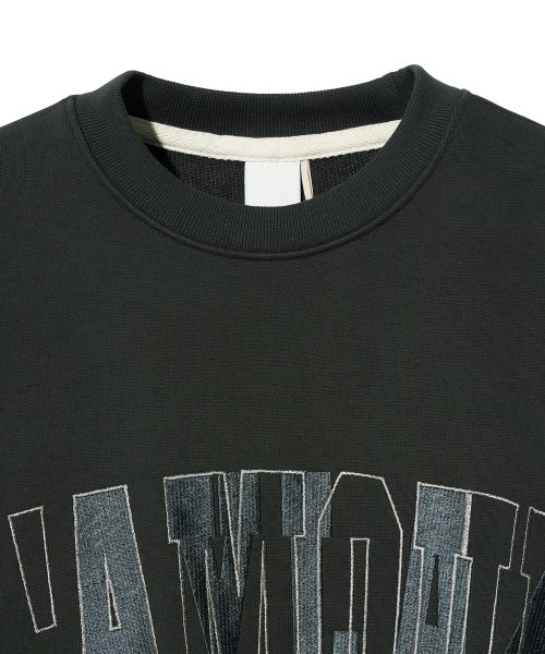LAMOUR Big Embroidery Stitch Sweatshirt T87 - Угольный