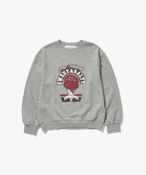 Винтажный оверсайз свитшот Melange Grey