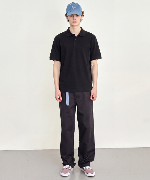 Поло UNI semi-overfit Black LYTS3104