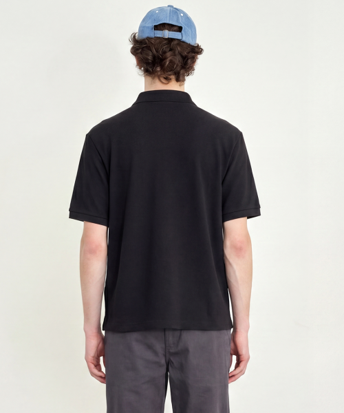 Поло UNI semi-overfit Black LYTS3104