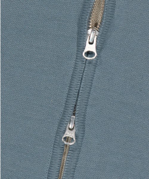 W High Neck Full Zip Knit Vest серое