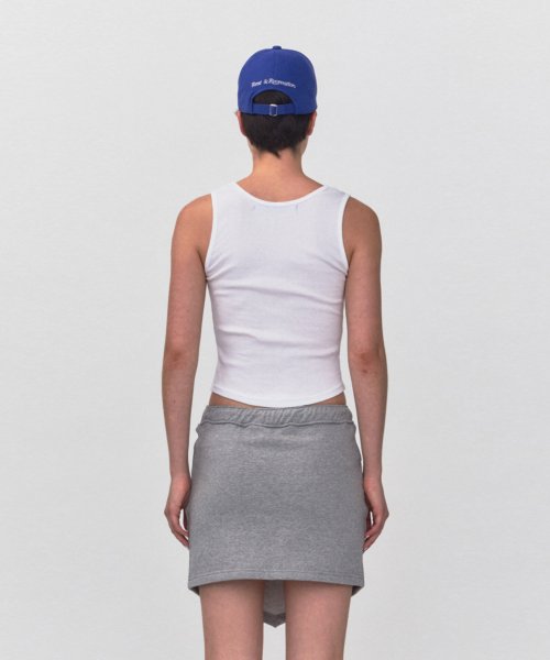 MUSINSA | REST&RECREATION RR LOGO SHORT TANK TOP_WHITE-BLUE