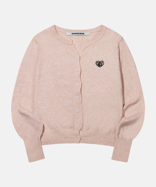 MVK Heart Stitch Mini V-Neck Knit Navy thumbnail 3