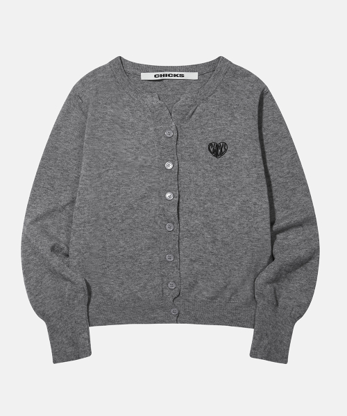 MVK Heart Stitch Mini V-Neck Knit Navy thumbnail 4
