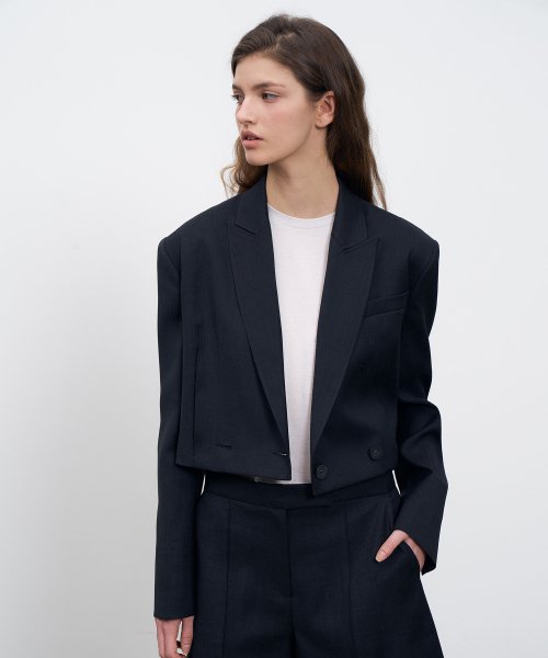Solid Crop Jacket
