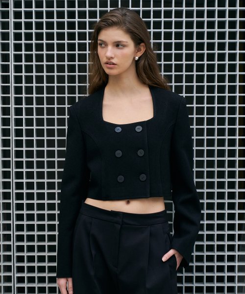 Double Button Crop jacket