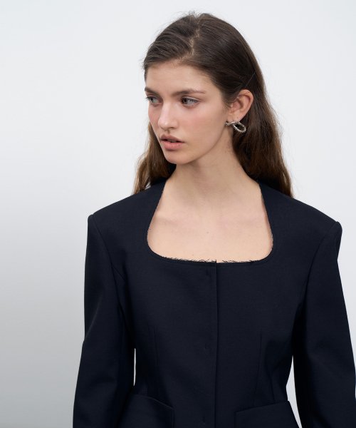 Minimal Square Neck Jacket