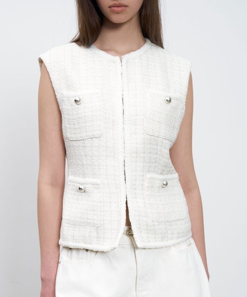 Trimming Tweed Vest