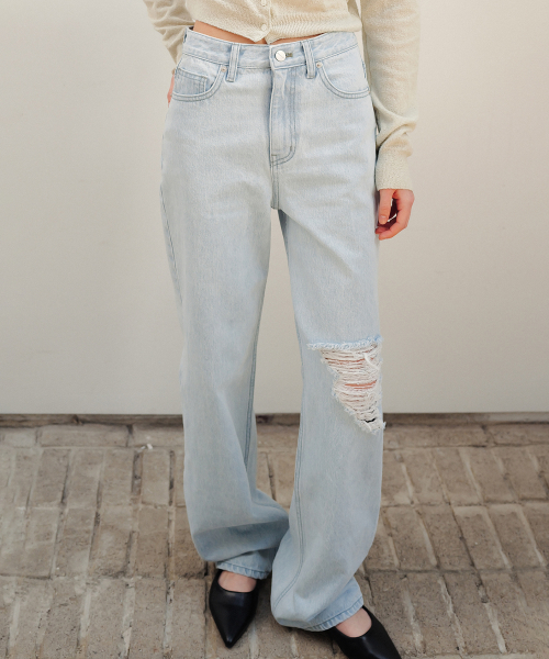 Tate destroyed denim (light blue)