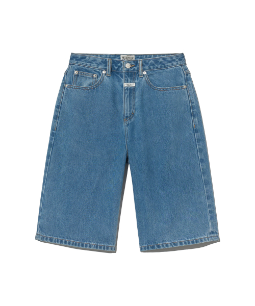 W LONG BERMUDA DENIM PANTS light blue