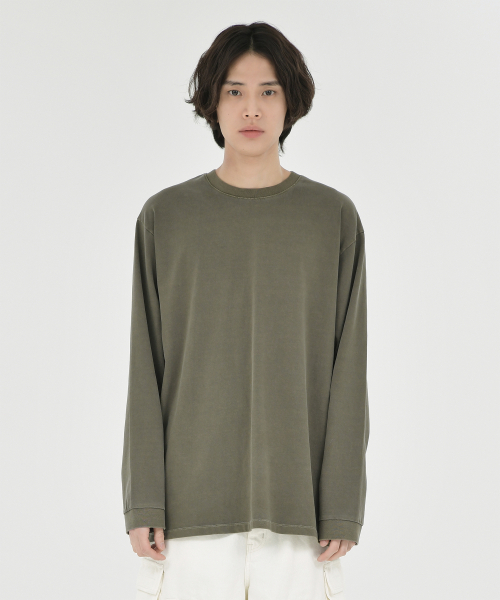 Лонгслив с эффектом стирки, Washed Brown