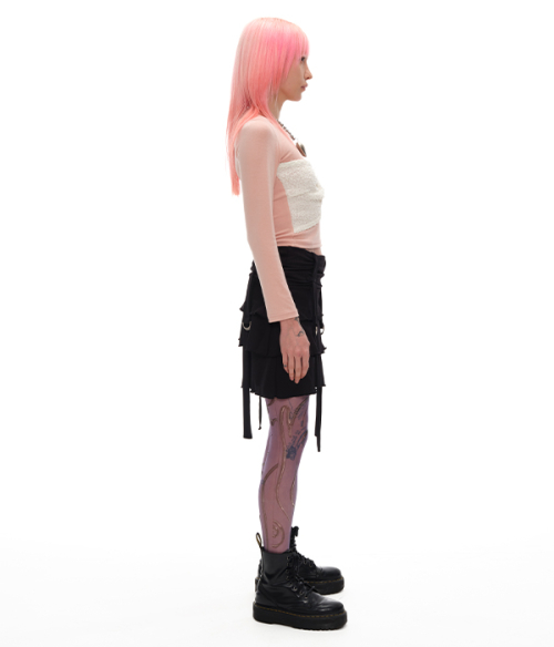 RIBBON LONG SLEEVE_PEACH