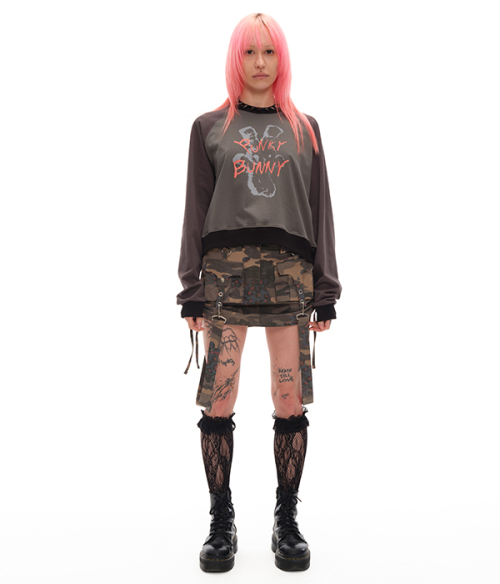 PUNKY BUNNY SWEATSHIRT_CHARCOAL