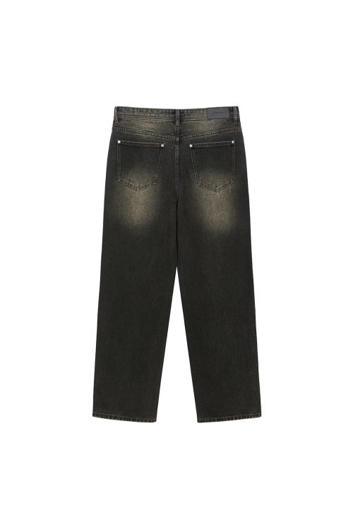 STRAIGHT DENIM PANTS [BLACK]