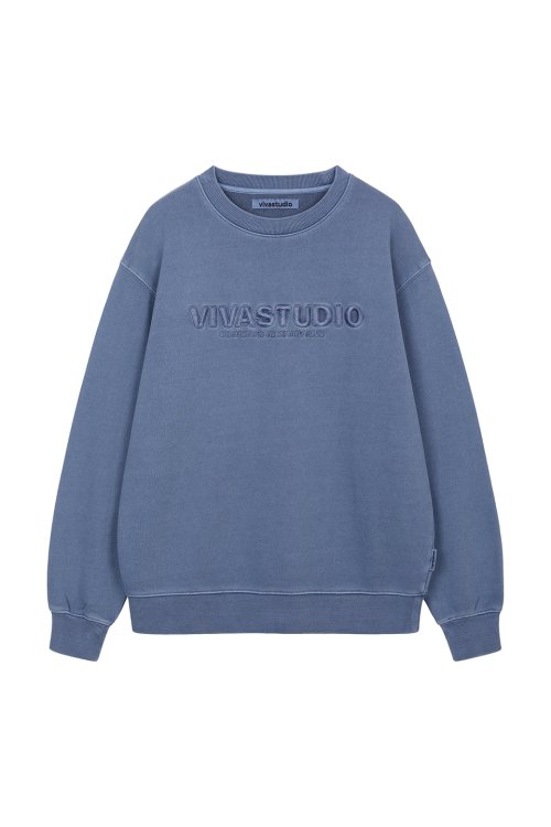 LOCATION EMBROIDERY CREWNECK [CHARCOAL BLUE]