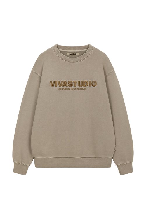 LOCATION EMBROIDERY CREWNECK [BROWN]